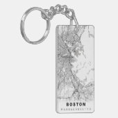 Porte-clés Carte de Boston (Devant gauche)
