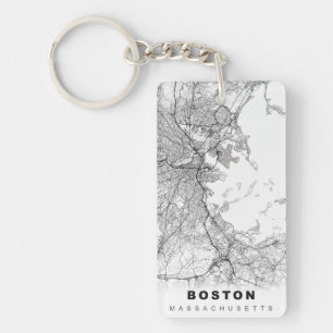 Porte-clés Carte de Boston