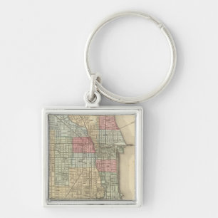 Porte-clés Carte de Chicago par Mitchell