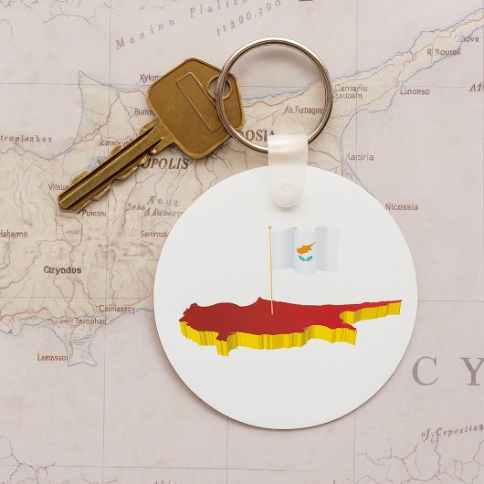 Porte-clés Carte de Chypre