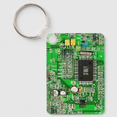 Porte-clés Carte de circuit imprimé personnalisable - Green G (Recto)