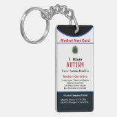 Porte-clés Carte de contact d'urgence d'alerte Médicale perso (Devant gauche)