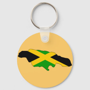 Porte-clés Carte de drapeau de la Jamaïque