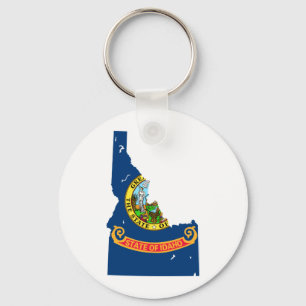 Porte-clés Carte de drapeau de l'Idaho