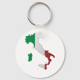 Porte-clés Carte de drapeau de l'Italie