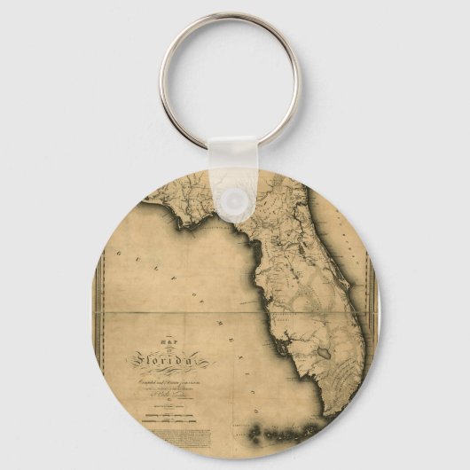 Porte-clés Carte de Floride 1823 (Recto)