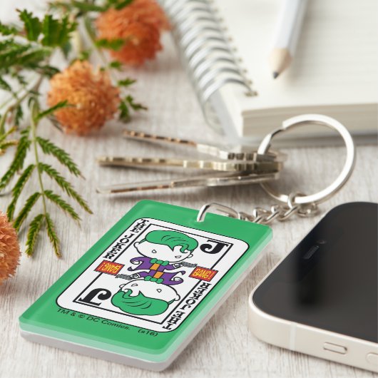 Porte-clés Carte de jeu Chibi Joker (Devant droit)