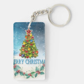 Porte-clés Carte de Joyeux Noël (Dos)