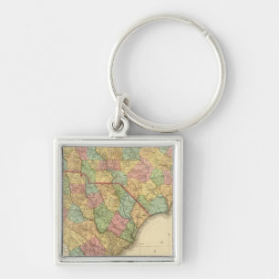 Porte-clés Carte de la Caroline du Nord