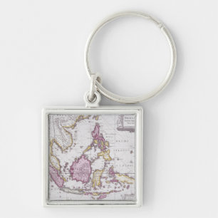 Porte-clés Carte de la Chine et de l'Indonésie 1710