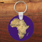 Porte-clés Carte de la collection de voyage AFRICA (Recto)