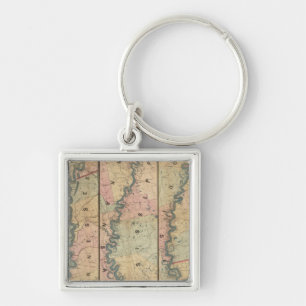 Porte-clés Carte de la Lloyd's du Bas-Mississippi