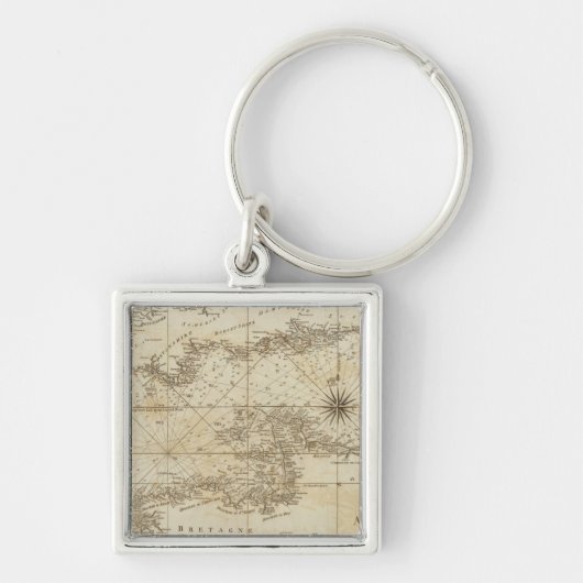 Porte-clés Carte de la Manche britannique (Devant)