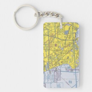 Porte-clés carte de la région de Socal pour pilote
