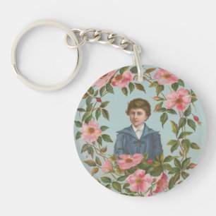 Porte-clés Carte de la Saint-Valentin allemande antique kitsc