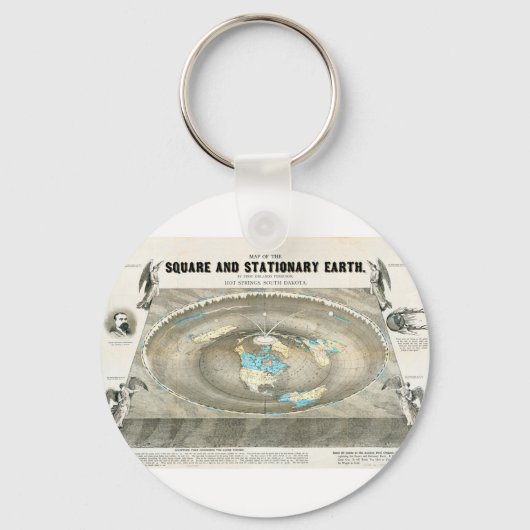 Porte-clés Carte de la Terre plate (Recto)