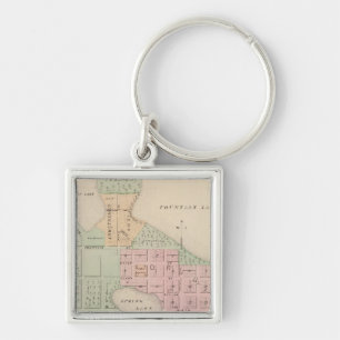 Porte-clés Carte de la ville d'Albert Lea, Minnesota