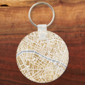 Porte-clés Carte De La Ville De Paris (Recto)