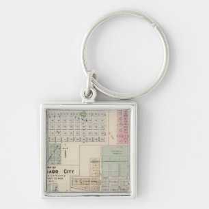 Porte-clés Carte de la ville de Winnebago Carte de la Terre B