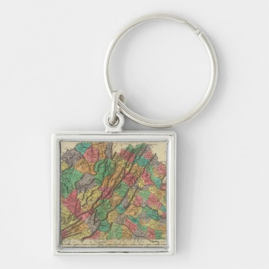 Porte-clés Carte De La Virginie (Devant)
