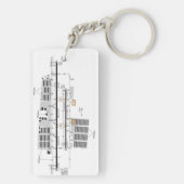 Porte-clés Carte de l'aéroport de Phoenix Deer Valley / diagr (Dos)