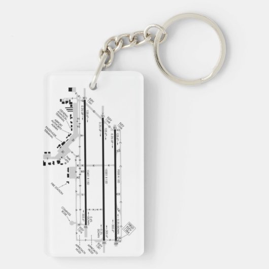 Porte-clés Carte de l'aéroport de Phoenix-Mesa Gateway / diag (Dos)