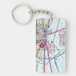 Porte-clés Carte de l'aéroport Nome / diagramme de taxi