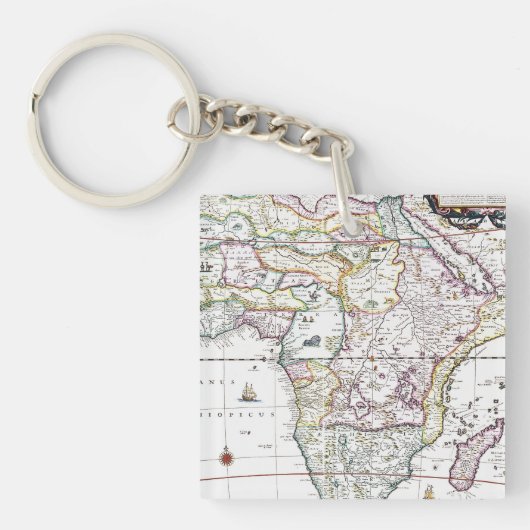 Porte-clés Carte de l'Afrique | 1696 (Devant)