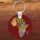 Porte-clés Carte de l'Afrique, le continent sombre (Recto)