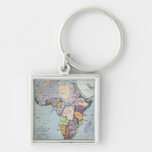 Porte-clés Carte de l'Afrique montrant les frontières de