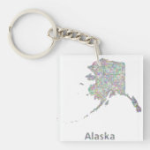 Porte-clés Carte de l'Alaska (Devant)