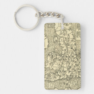 Porte-clés Carte de l'Angleterre en Ptolémée 's Geographia