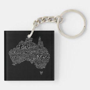 Porte-clés Carte de l'argot australien