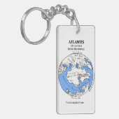 Porte-clés Carte de l'Atlantide - les deux hémisphères - (Devant gauche)
