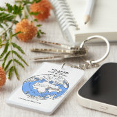 Porte-clés Carte de l'Atlantide - les deux hémisphères - (Devant droit)