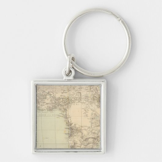 Porte-clés Carte de l'Atlas africain montrant les colonies (Devant)