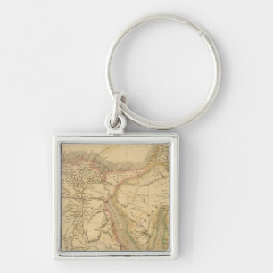 Porte-clés Carte de l'Egypte, de la Palestine et de l'Arabie