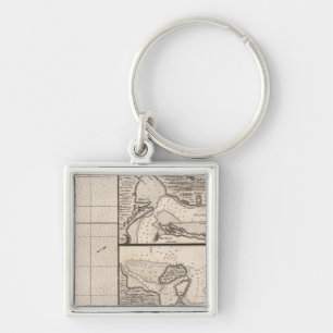 Porte-clés Carte de l'Empire britannique en Amérique Feuille