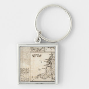 Porte-clés Carte de l'Empire britannique en Amérique Feuille