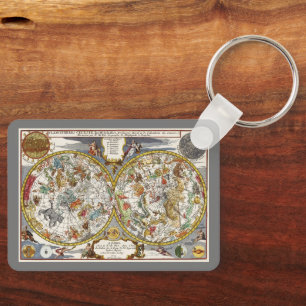 Porte-clés Carte de l'étoile du Planisphère vintage par Nicho