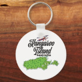 Porte-clés Carte de l'île de Kangaroo Australie (Recto)