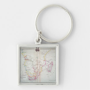 Porte-clés Carte de l'illustration de l'Afrique du Sud