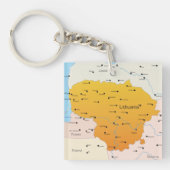 Porte-clés Carte De Lituanie (Devant)