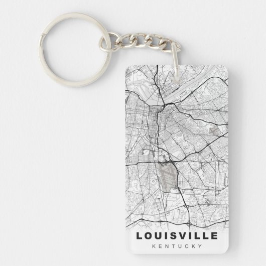 Porte-clés Carte de Louisville (Devant)