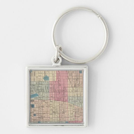 Porte-clés Carte de Philadelphie, Pennsylvanie (Devant)