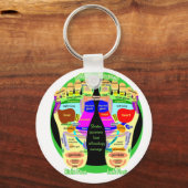 Porte-clés carte de pied de réflexologie (Recto)