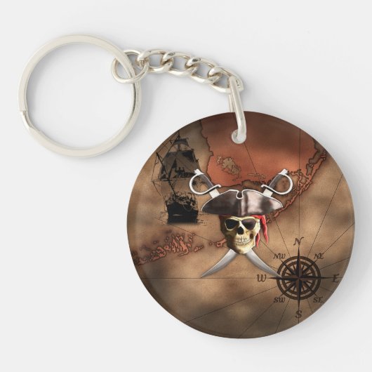 Porte-clés Carte de pirate (Devant)