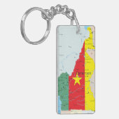 Porte-clés Carte de porte - clé du Cameroun (Devant gauche)