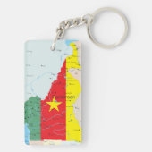 Porte-clés Carte de porte - clé du Cameroun (Dos)