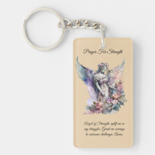 Porte-clés Carte De Prière Angel De Force